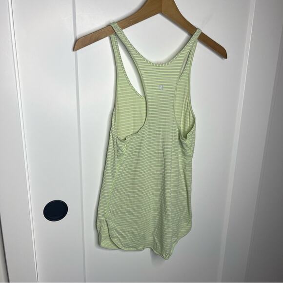 Lululemon Green & White Striped Racerback Tank Top Size 4 - Picture 5 of 5
